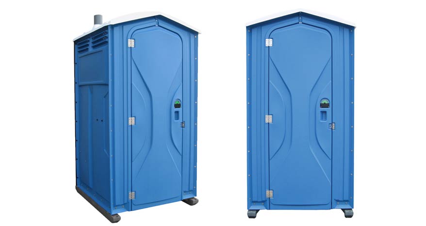 Long-term porta potty units on site in Sioux Falls, South Dakota